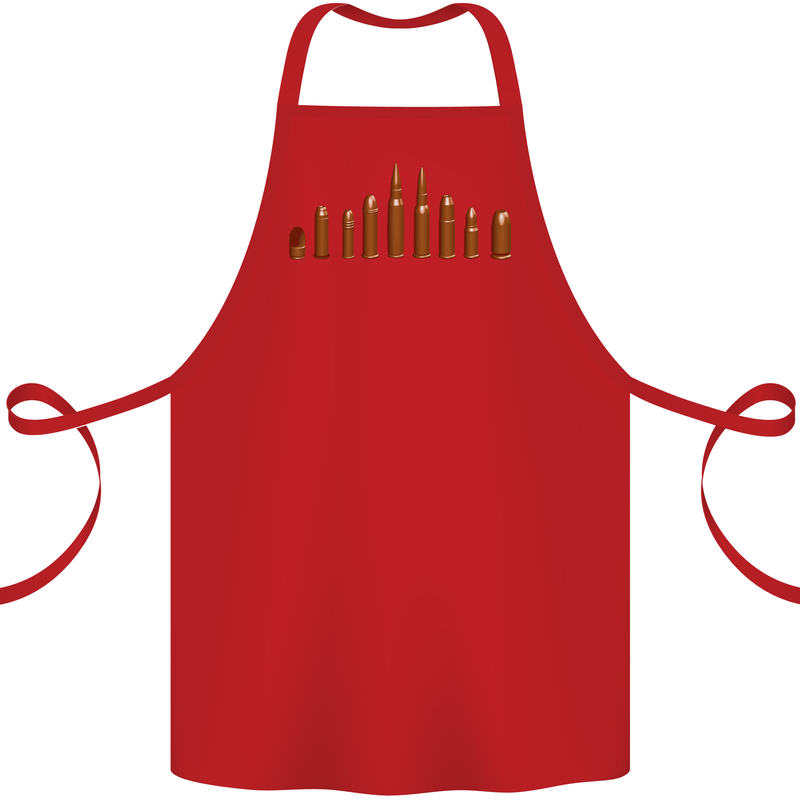 Bullets Hunting Army Military Sniper Soldier Para Cotton Apron 100% Organic Red