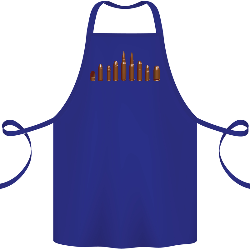 Bullets Hunting Army Military Sniper Soldier Para Cotton Apron 100% Organic Royal Blue