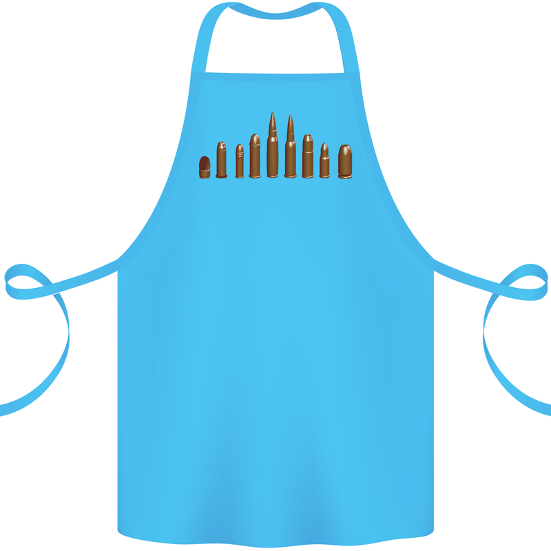 Bullets Hunting Army Military Sniper Soldier Para Cotton Apron 100% Organic Turquoise