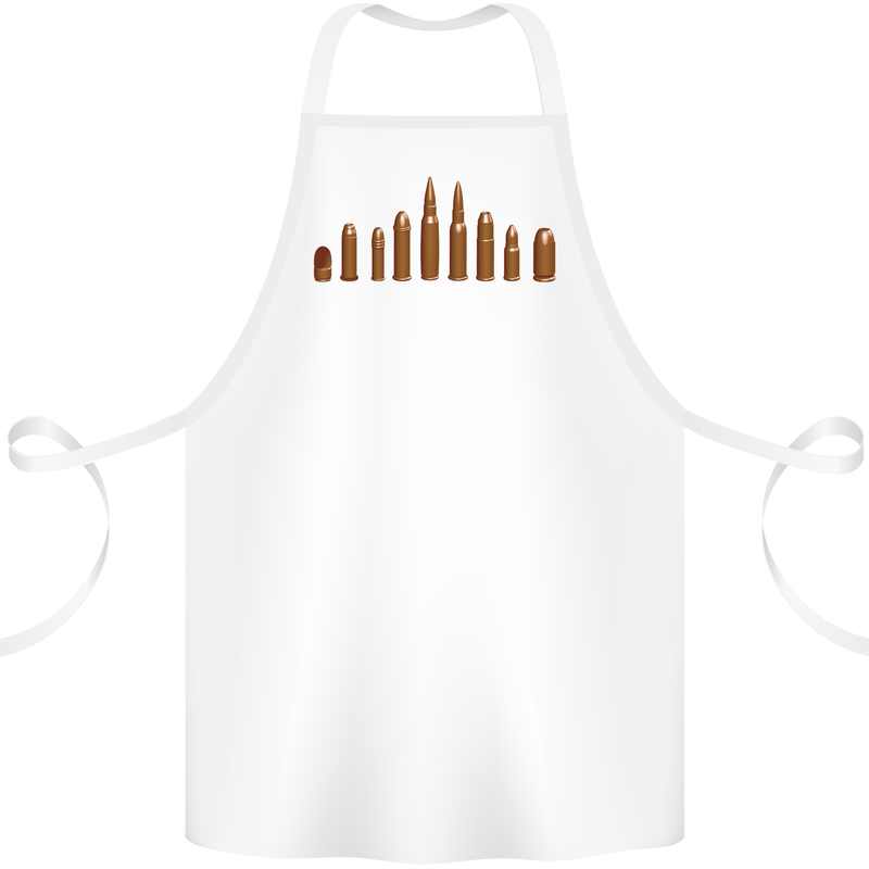 Bullets Hunting Army Military Sniper Soldier Para Cotton Apron 100% Organic White