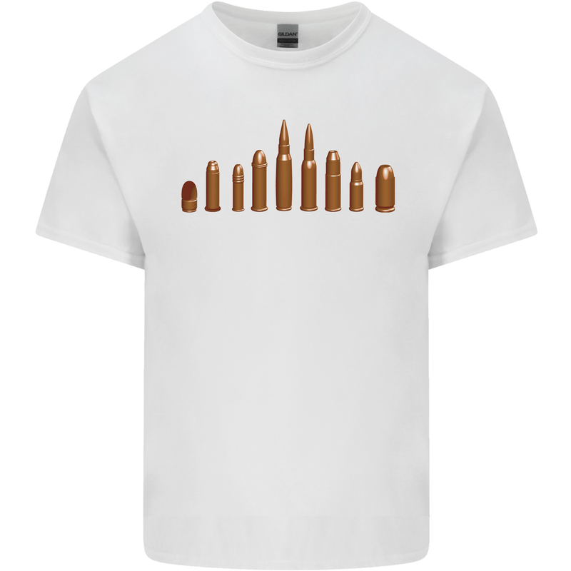 Bullets Hunting Army Military Sniper Soldier Para Mens Cotton T-Shirt Tee Top White