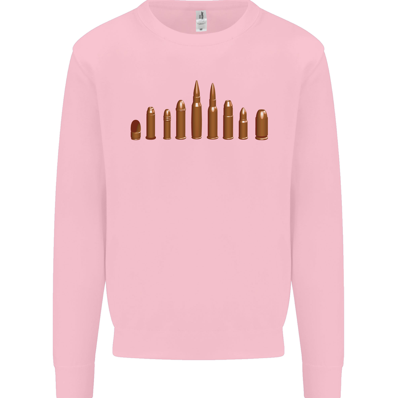 Bullets Hunting Army Military Sniper Soldier Para Mens Sweatshirt Jumper Light Pink