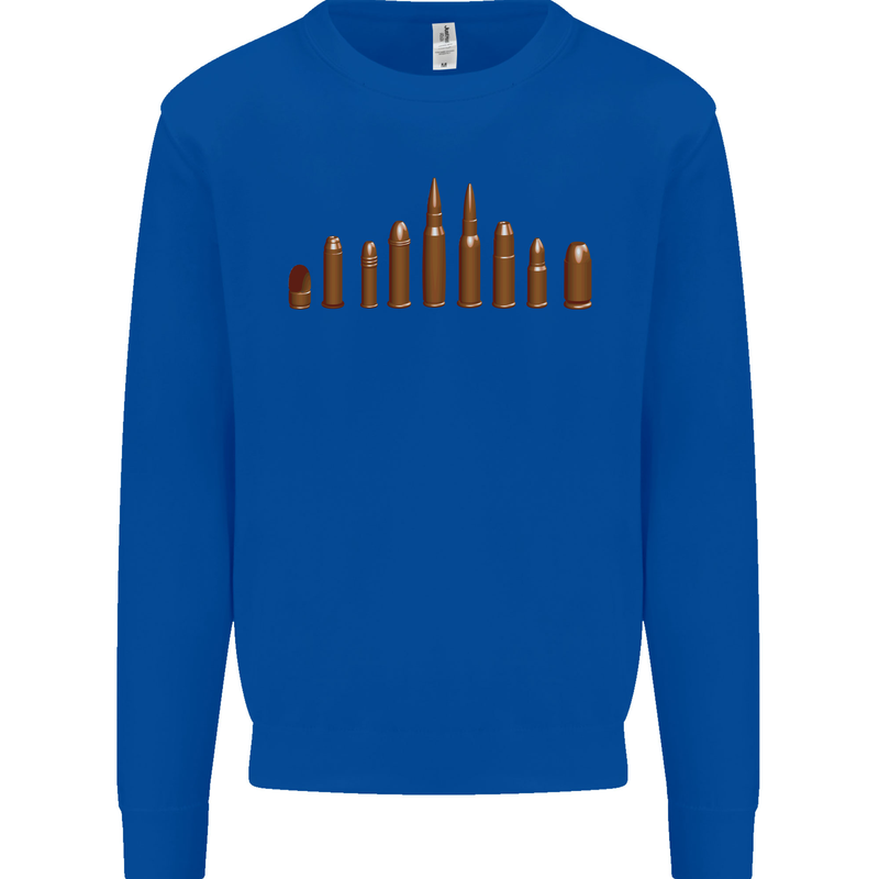 Bullets Hunting Army Military Sniper Soldier Para Mens Sweatshirt Jumper Royal Blue
