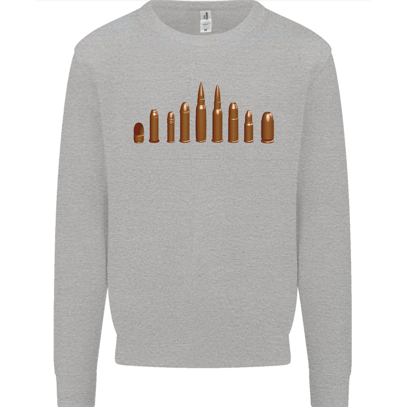 Bullets Hunting Army Military Sniper Soldier Para Mens Sweatshirt Jumper Sports Grey