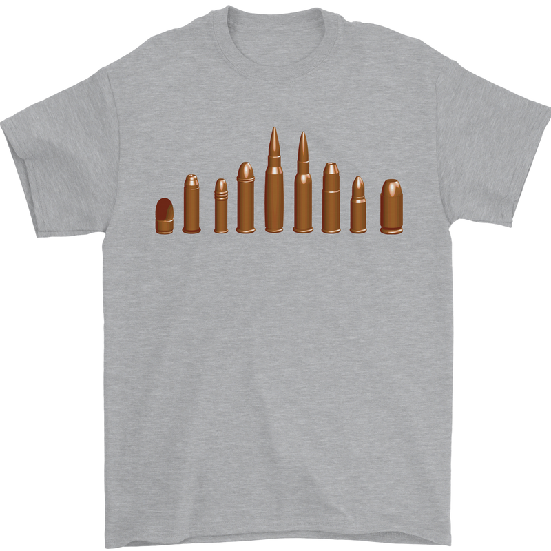 Bullets Hunting Army Military Sniper Soldier Para Mens T-Shirt 100% Cotton Sports Grey