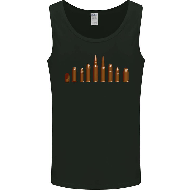 Bullets Hunting Army Military Sniper Soldier Para Mens Vest Tank Top Black