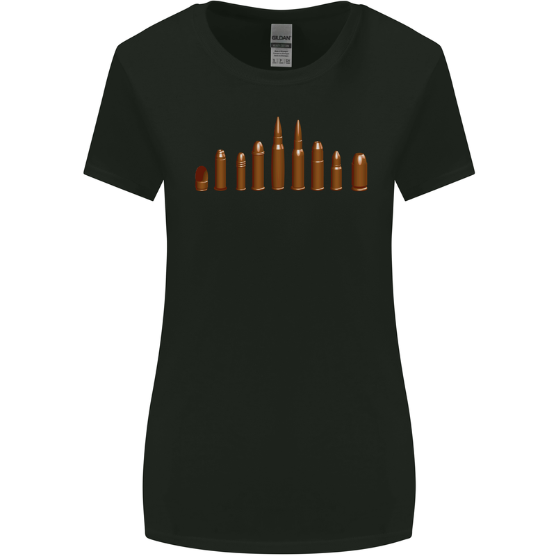 Bullets Hunting Army Military Sniper Soldier Para Womens Wider Cut T-Shirt Black