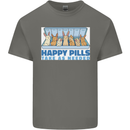 Bunny Rabbit Happy Pills Antidepressant Mens Cotton T-Shirt Tee Top Charcoal