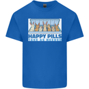 Bunny Rabbit Happy Pills Antidepressant Mens Cotton T-Shirt Tee Top Royal Blue