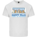 Bunny Rabbit Happy Pills Antidepressant Mens Cotton T-Shirt Tee Top White