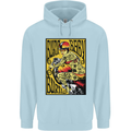 Burn Baby Burn Female Biker Motorcycle Childrens Kids Hoodie Light Blue