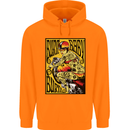 Burn Baby Burn Female Biker Motorcycle Childrens Kids Hoodie Orange