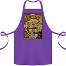 Burn Baby Burn Female Biker Motorcycle Cotton Apron 100% Organic Purple