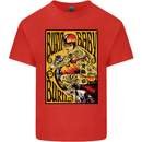 Burn Baby Burn Female Biker Motorcycle Kids T-Shirt Childrens Red