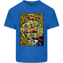 Burn Baby Burn Female Biker Motorcycle Kids T-Shirt Childrens Royal Blue