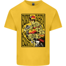 Burn Baby Burn Female Biker Motorcycle Kids T-Shirt Childrens Yellow