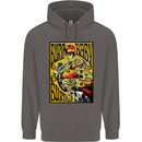 Burn Baby Burn Female Biker Motorcycle Mens 80% Cotton Hoodie Charcoal