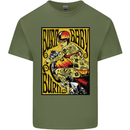 Burn Baby Burn Female Biker Motorcycle Mens Cotton T-Shirt Tee Top Military Green