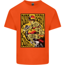 Burn Baby Burn Female Biker Motorcycle Mens Cotton T-Shirt Tee Top Orange