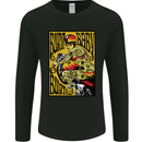 Burn Baby Burn Female Biker Motorcycle Mens Long Sleeve T-Shirt Black