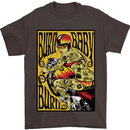 Burn Baby Burn Female Biker Motorcycle Mens T-Shirt 100% Cotton Dark Chocolate
