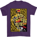 Burn Baby Burn Female Biker Motorcycle Mens T-Shirt 100% Cotton Purple