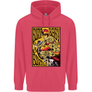 Burn Baby Burn Lady Biker Motorcycle Motorbike Childrens Kids Hoodie Heliconia