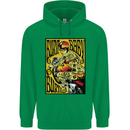 Burn Baby Burn Lady Biker Motorcycle Motorbike Childrens Kids Hoodie Irish Green