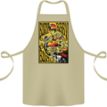 Burn Baby Burn Lady Biker Motorcycle Motorbike Cotton Apron 100% Organic Khaki