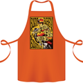 Burn Baby Burn Lady Biker Motorcycle Motorbike Cotton Apron 100% Organic Orange