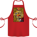 Burn Baby Burn Lady Biker Motorcycle Motorbike Cotton Apron 100% Organic Red