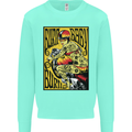 Burn Baby Burn Lady Biker Motorcycle Motorbike Kids Sweatshirt Jumper Peppermint