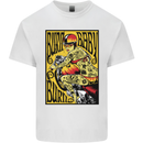 Burn Baby Burn Lady Biker Motorcycle Motorbike Kids T-Shirt Childrens White