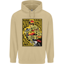 Burn Baby Burn Lady Biker Motorcycle Motorbike Mens 80% Cotton Hoodie Sand