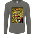 Burn Baby Burn Lady Biker Motorcycle Motorbike Mens Long Sleeve T-Shirt Charcoal