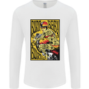 Burn Baby Burn Lady Biker Motorcycle Motorbike Mens Long Sleeve T-Shirt White