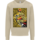 Burn Baby Burn Lady Biker Motorcycle Motorbike Mens Sweatshirt Jumper Sand