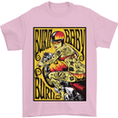 Burn Baby Burn Lady Biker Motorcycle Motorbike Mens T-Shirt 100% Cotton Light Pink
