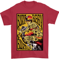 Burn Baby Burn Lady Biker Motorcycle Motorbike Mens T-Shirt 100% Cotton Red