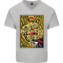 Burn Baby Burn Lady Biker Motorcycle Motorbike Mens V-Neck Cotton T-Shirt Sports Grey