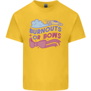 Burnouts or Bows Gender Reveal New Baby Pregnant Kids T-Shirt Childrens Yellow
