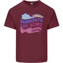 Burnouts or Bows Gender Reveal New Baby Pregnant Mens Cotton T-Shirt Tee Top Maroon
