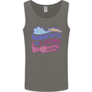 Burnouts or Bows Gender Reveal New Baby Pregnant Mens Vest Tank Top Charcoal