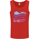 Burnouts or Bows Gender Reveal New Baby Pregnant Mens Vest Tank Top Red