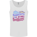 Burnouts or Bows Gender Reveal New Baby Pregnant Mens Vest Tank Top White