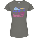 Burnouts or Bows Gender Reveal New Baby Pregnant Womens Petite Cut T-Shirt Charcoal