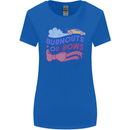 Burnouts or Bows Gender Reveal New Baby Pregnant Womens Wider Cut T-Shirt Royal Blue