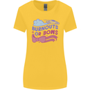 Burnouts or Bows Gender Reveal New Baby Pregnant Womens Wider Cut T-Shirt Yellow