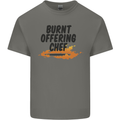 Burnt Offering Chef Funny Food BBQ Bad Cook Mens Cotton T-Shirt Tee Top Charcoal