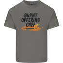 Burnt Offering Chef Funny Food BBQ Bad Cook Mens Cotton T-Shirt Tee Top Charcoal